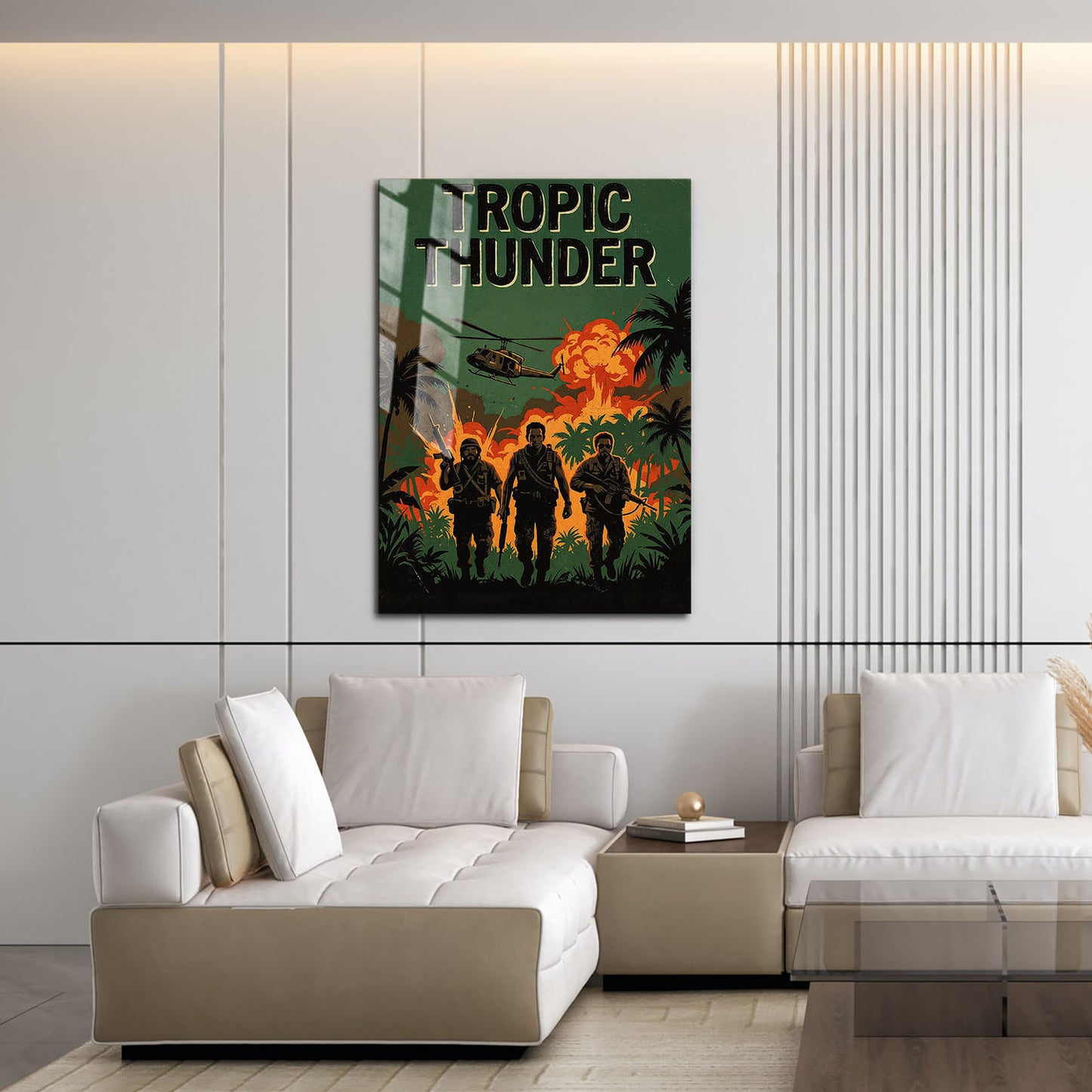 Flex Designs Metal Poster Tropic Thunder Theatrical 16 x 24" Home Goods - Movie 2008 Movie Metal Poster