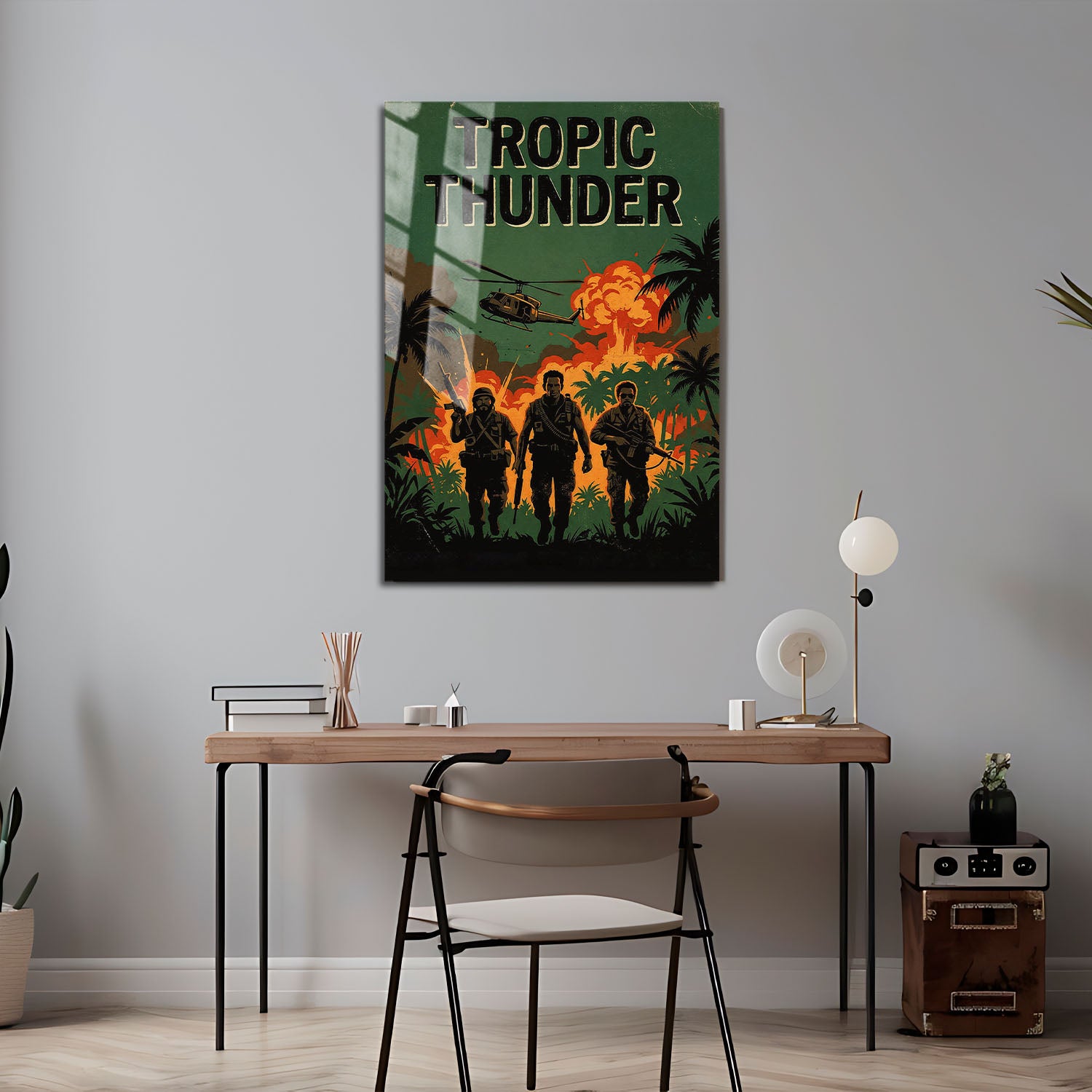 Flex Designs Metal Poster Tropic Thunder Theatrical 5 x 7" Home Goods - Movie 2008 Movie Metal Poster