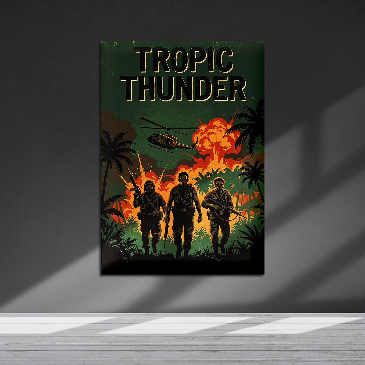 Flex Designs Metal Poster Tropic Thunder Theatrical 5 x 7" Home Goods - Movie 2008 Movie Metal Poster