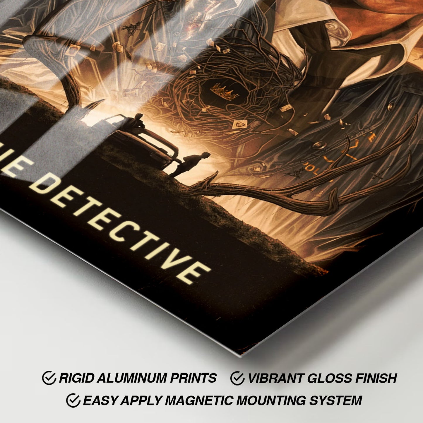 Flex Designs Metal Poster True Detective Cinematic 11 x 17" Home Goods - TV Show 2014 TV Show Metal Poster