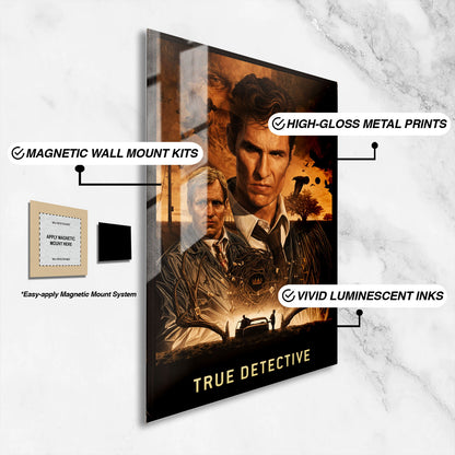 Flex Designs Metal Poster True Detective Cinematic 16 x 24" Home Goods - TV Show 2014 TV Show Metal Poster