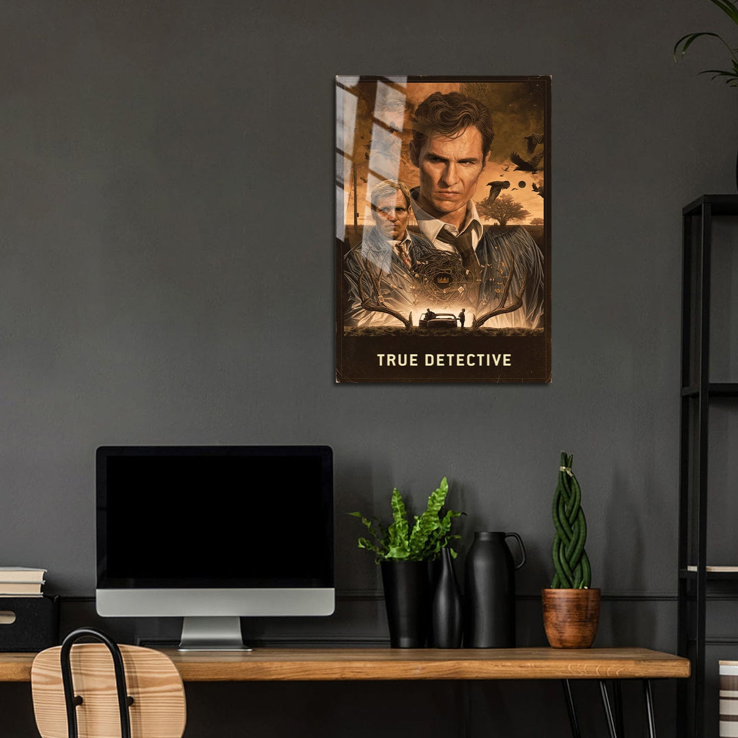 Flex Designs Metal Poster True Detective Cinematic 24 x 36" Home Goods - TV Show 2014 TV Show Metal Poster