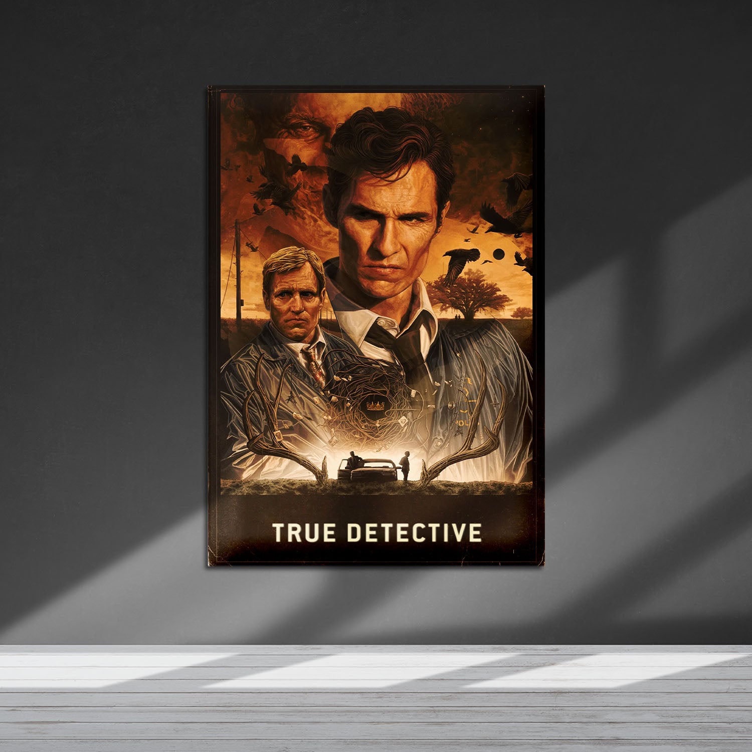 Flex Designs Metal Poster True Detective Cinematic 5 x 7" Home Goods - TV Show 2014 TV Show Metal Poster