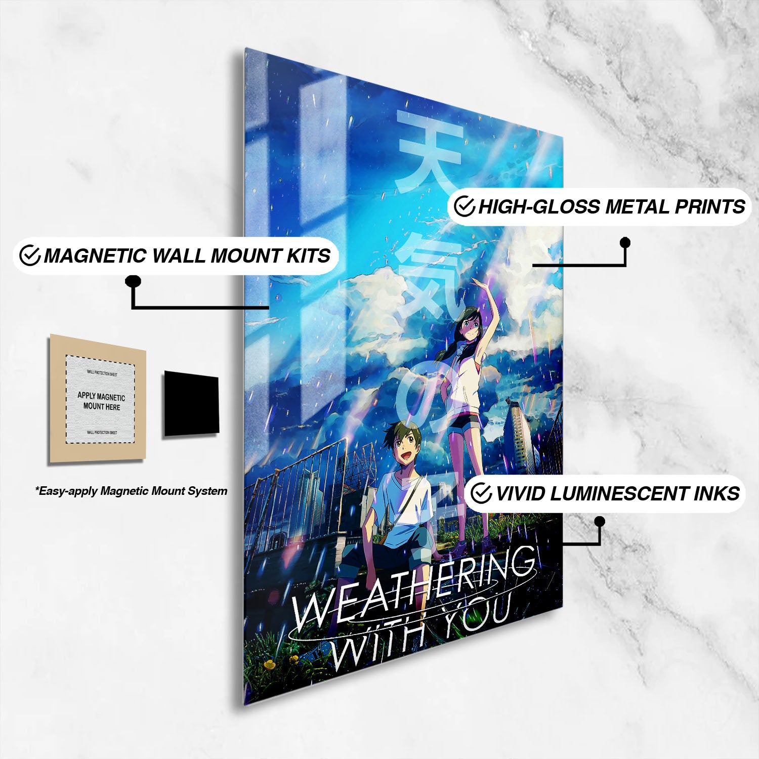 Flex Designs Metal Poster Weathering with You 16 x 24" Home Goods - Movie 2019 Movie Metal Poster