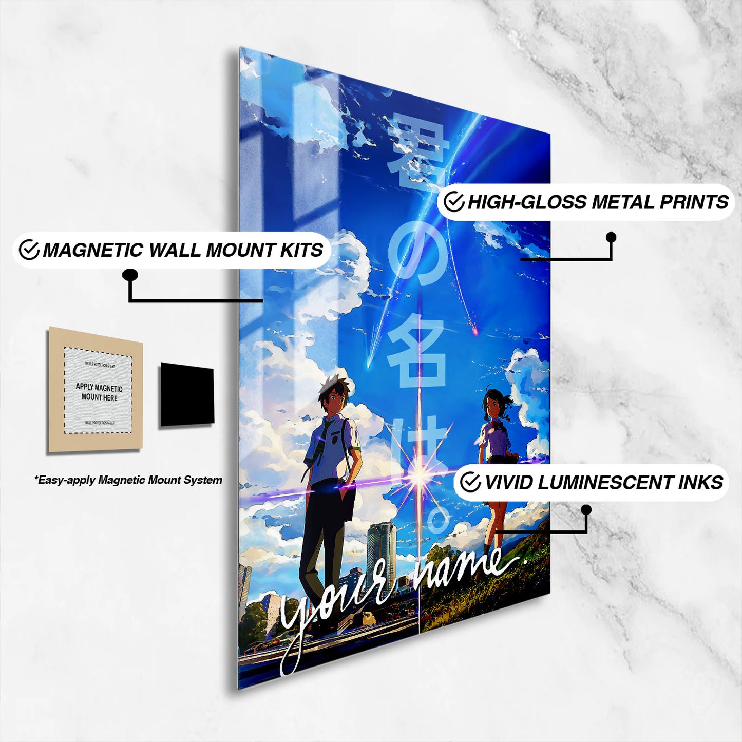 Flex Designs Metal Poster Your Name 16 x 24" Home Goods - Movie 2016 Movie Metal Poster
