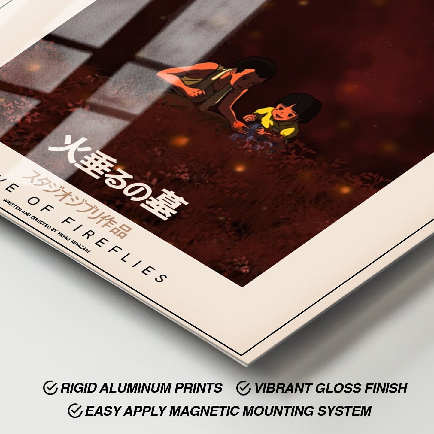 Flex Designs Metal Poster Grave of the Fireflies Classic 11 x 17" Home Goods - Movie 1988 Movie Metal Poster