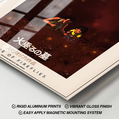 Flex Designs Metal Poster Grave of the Fireflies Classic 11 x 17" Home Goods - Movie 1988 Movie Metal Poster
