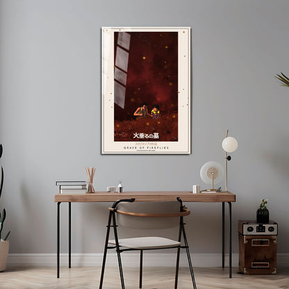 Flex Designs Metal Poster Grave of the Fireflies Classic 5 x 7" Home Goods - Movie 1988 Movie Metal Poster