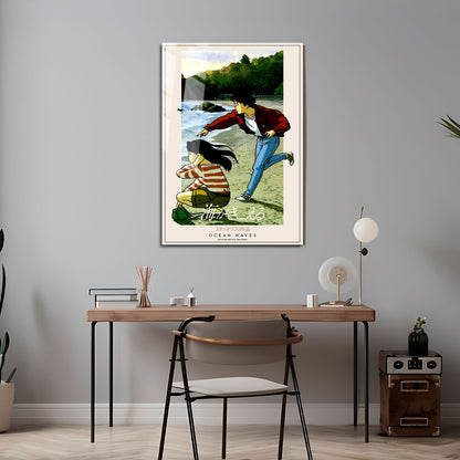 Flex Designs Metal Poster Ocean Waves Classic 5 x 7" Home Goods - Movie 1993 Movie Metal Poster