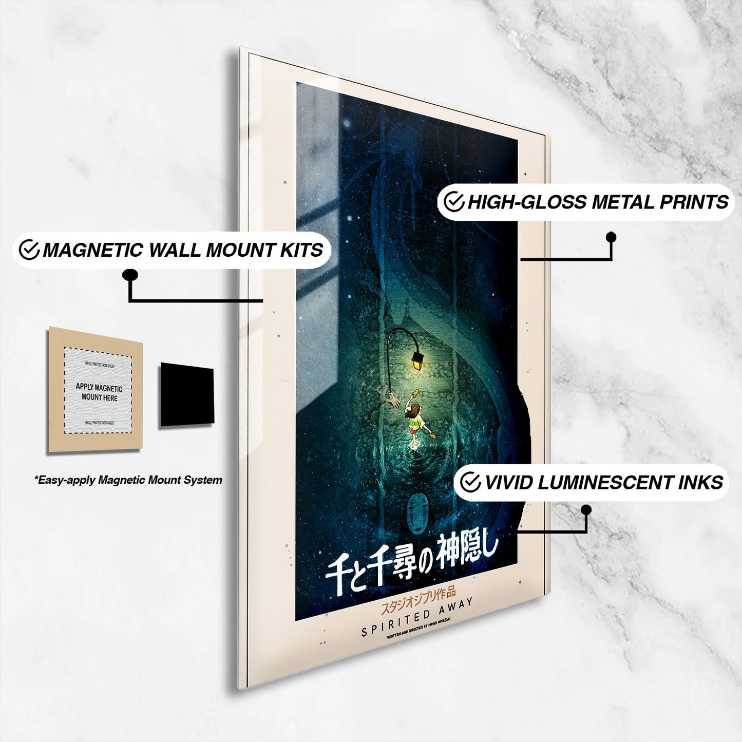 Flex Designs Metal Poster Spirited Away Classic 16 x 24" Home Goods - Movie 2001 Movie Metal Poster