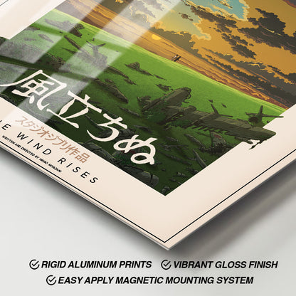 Flex Designs Metal Poster The Wind Rises Classic 11 x 17" Home Goods - Movie 2013 Movie Metal Poster