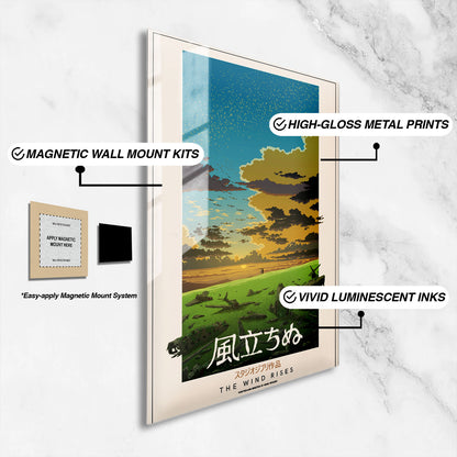 Flex Designs Metal Poster The Wind Rises Classic 16 x 24" Home Goods - Movie 2013 Movie Metal Poster