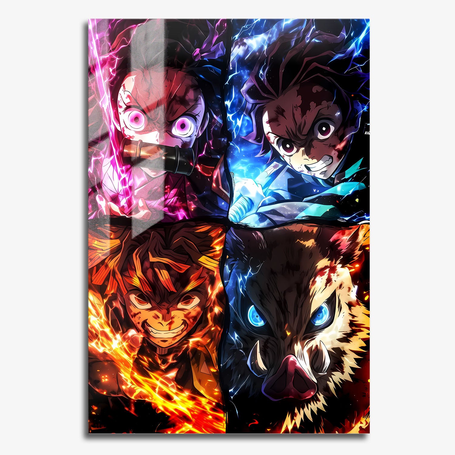 Flex Designs Metal Poster Demon Slayer Aura 11 x 17" Home Goods - TV Show 2019 TV Show Metal Poster