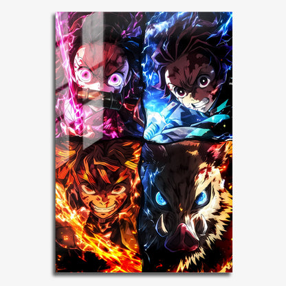 Flex Designs Metal Poster Demon Slayer Aura 11 x 17" Home Goods - TV Show 2019 TV Show Metal Poster
