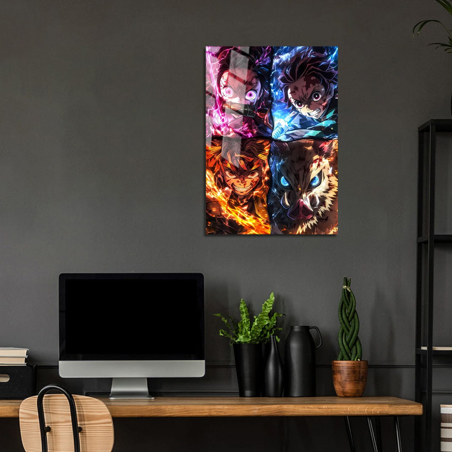 Flex Designs Metal Poster Demon Slayer Aura 24 x 36" Home Goods - TV Show 2019 TV Show Metal Poster