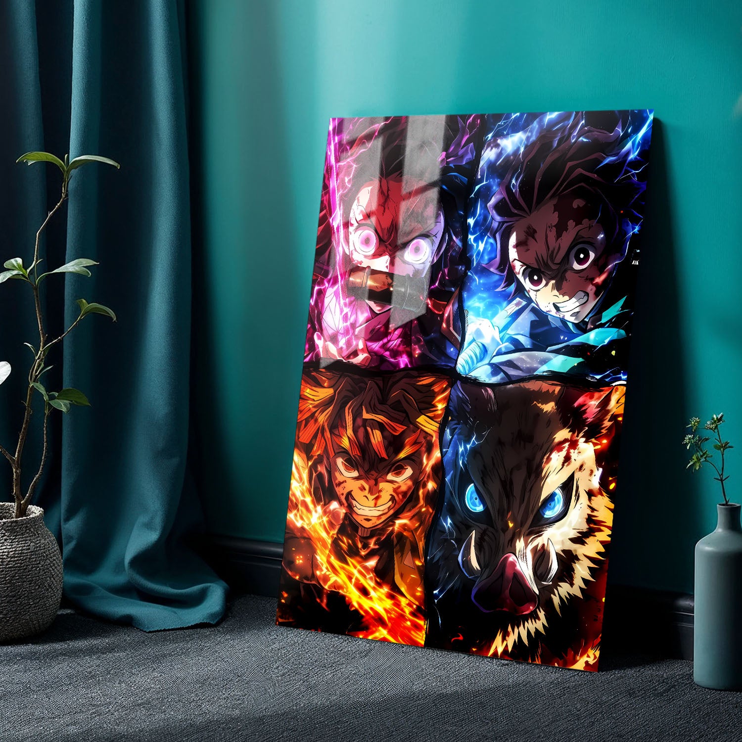 Flex Designs Metal Poster Demon Slayer Aura 24 x 36" Home Goods - TV Show 2019 TV Show Metal Poster