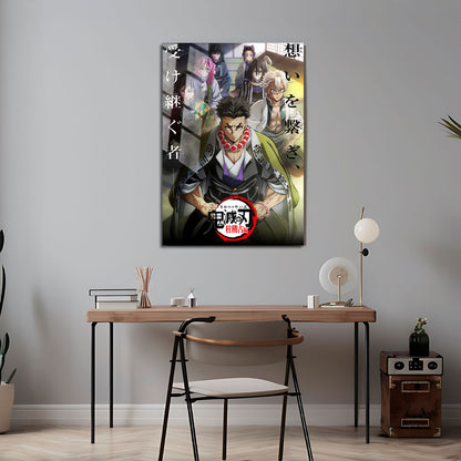 Flex Designs Metal Poster Demon Slayer Hashira Training 5 x 7" Home Goods - TV Show 2024 TV Show Metal Poster