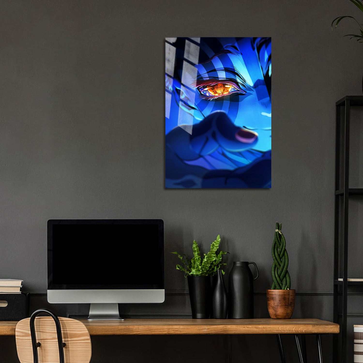 Flex Designs Metal Poster Demon Slayer Infinity Castle Akaza 24 x 36" Home Goods - TV Show 2025 TV Show Metal Poster