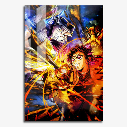 Flex Designs Metal Poster Demon Slayer Infinity Castle Shinobu vs Doma 11 x 17" Home Goods - TV Show 2025 TV Show Metal Poster