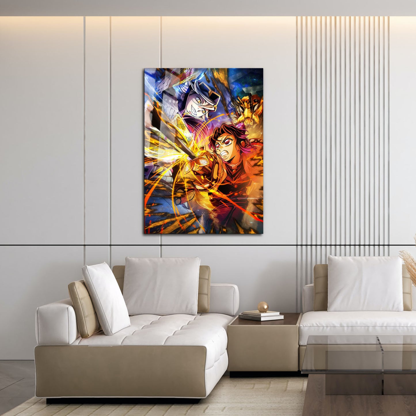 Flex Designs Metal Poster Demon Slayer Infinity Castle Shinobu vs Doma 16 x 24" Home Goods - TV Show 2025 TV Show Metal Poster