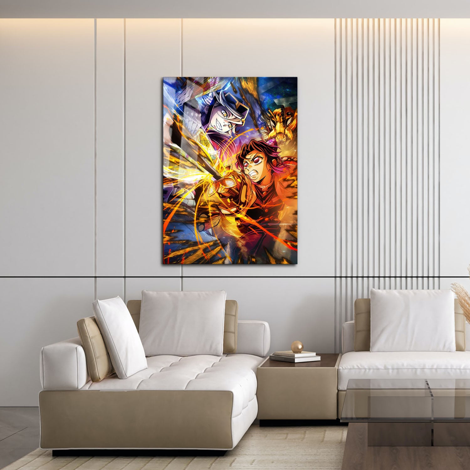 Flex Designs Metal Poster Demon Slayer Infinity Castle Shinobu vs Doma 16 x 24" Home Goods - TV Show 2025 TV Show Metal Poster
