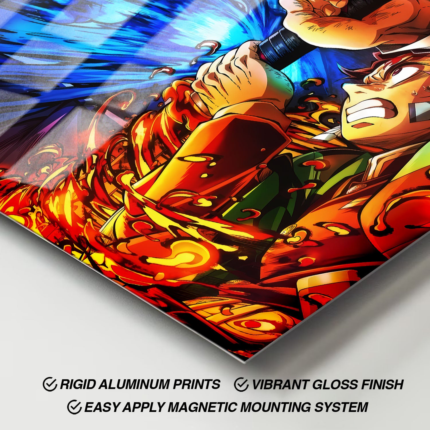 Flex Designs Metal Poster Demon Slayer Infinity Castle Tanjiro Giyu vs Akaza 11 x 17" Home Goods - TV Show 2025 TV Show Metal Poster