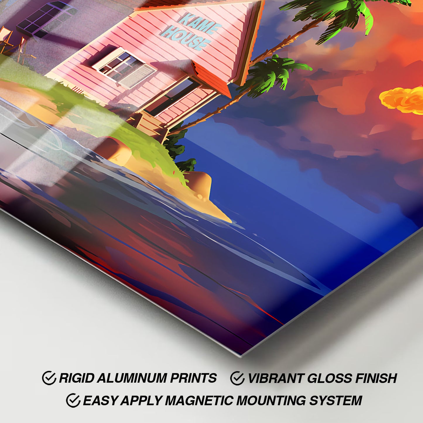 Flex Designs Metal Poster Dragon Ball Kame Island 11 x 17" Home Goods - TV Show 1986 TV Show Metal Poster