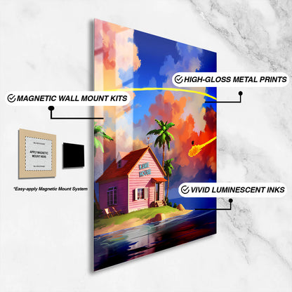 Flex Designs Metal Poster Dragon Ball Kame Island 16 x 24" Home Goods - TV Show 1986 TV Show Metal Poster