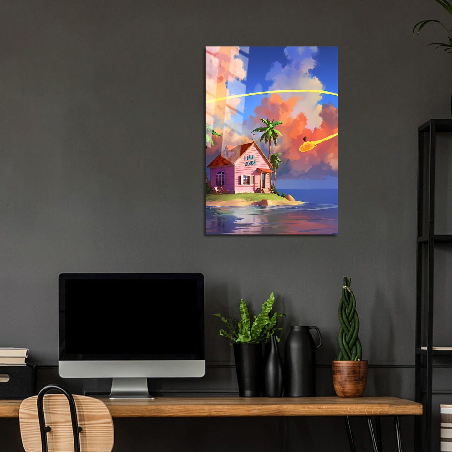 Flex Designs Metal Poster Dragon Ball Kame Island 24 x 36" Home Goods - TV Show 1986 TV Show Metal Poster