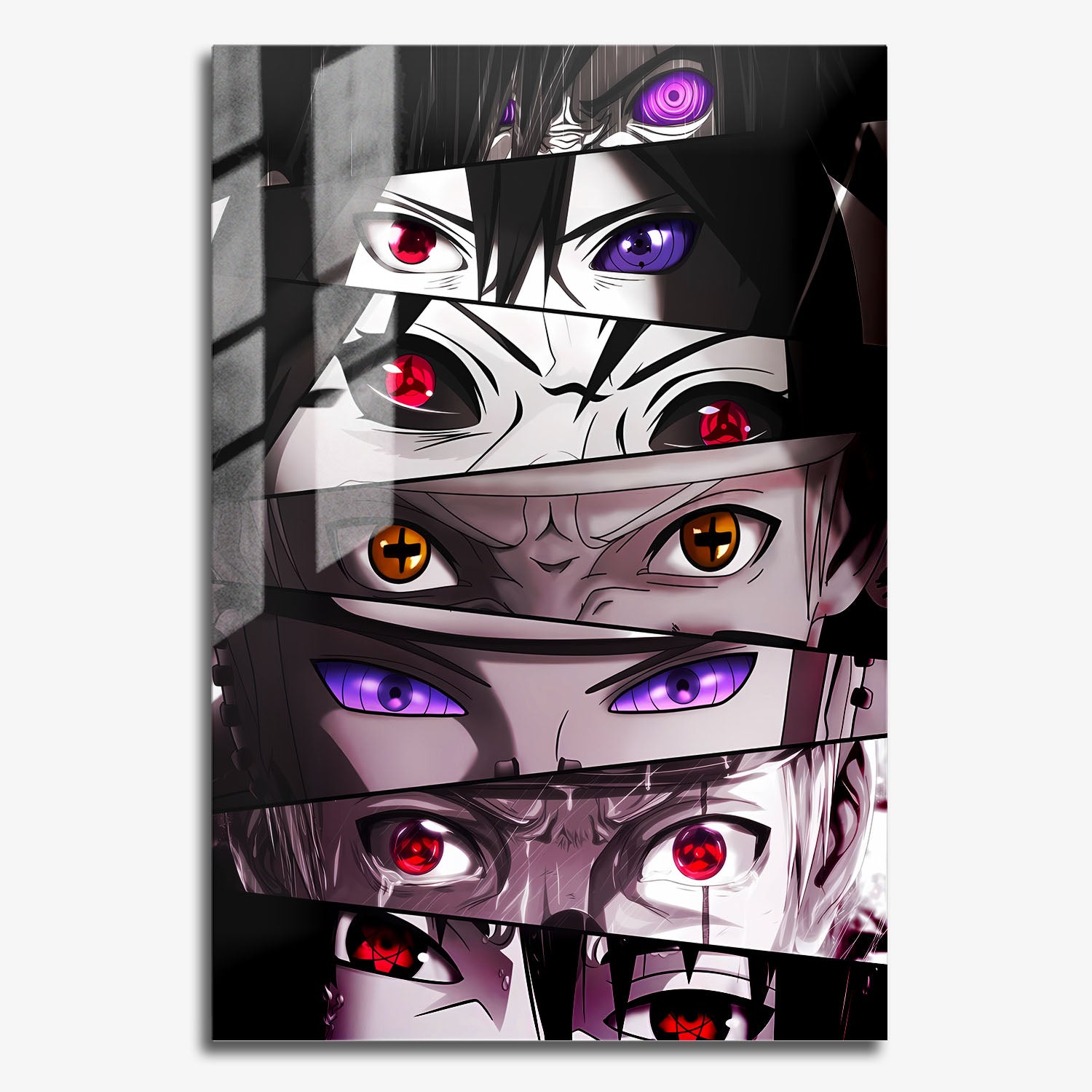 Flex Designs Metal Poster Naruto Ninja Eyes 11 x 17" Home Goods - TV Show 2002 TV Show Metal Poster