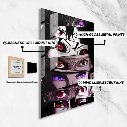 Flex Designs Metal Poster Naruto Ninja Eyes 16 x 24" Home Goods - TV Show 2002 TV Show Metal Poster