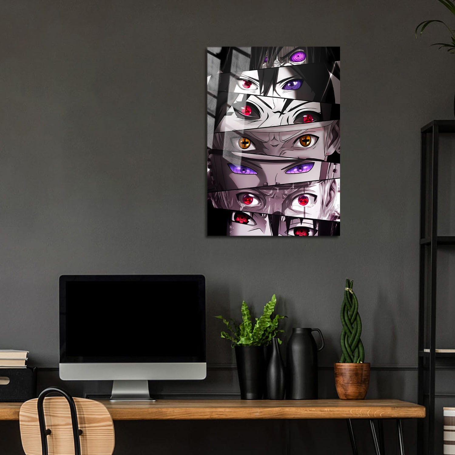Flex Designs Metal Poster Naruto Ninja Eyes 24 x 36" Home Goods - TV Show 2002 TV Show Metal Poster