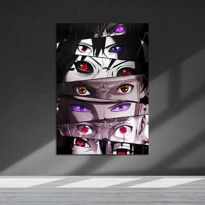 Flex Designs Metal Poster Naruto Ninja Eyes 5 x 7" Home Goods - TV Show 2002 TV Show Metal Poster