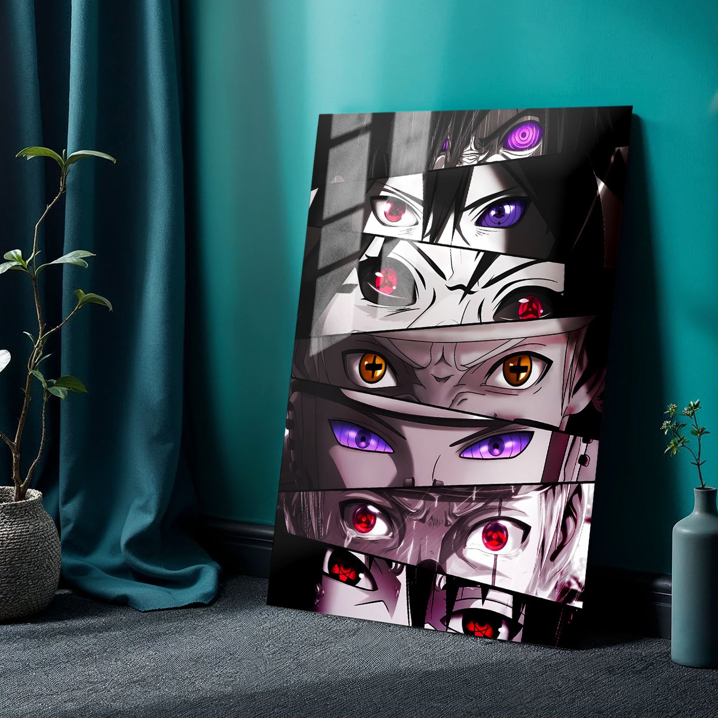 Flex Designs Metal Poster Naruto Ninja Eyes 24 x 36" Home Goods - TV Show 2002 TV Show Metal Poster
