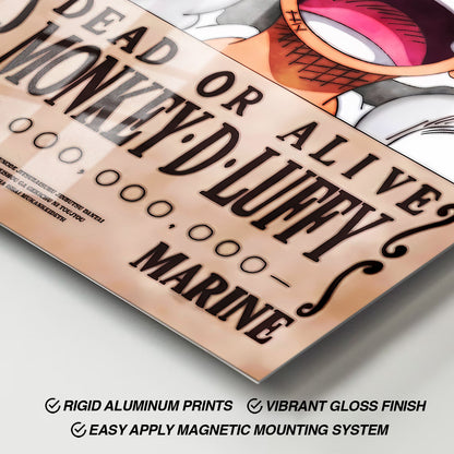 Flex Designs Metal Poster One Piece Luffy Gear 5 Wanted 11 x 17" Home Goods - TV Show 1999 TV Show Metal Poster