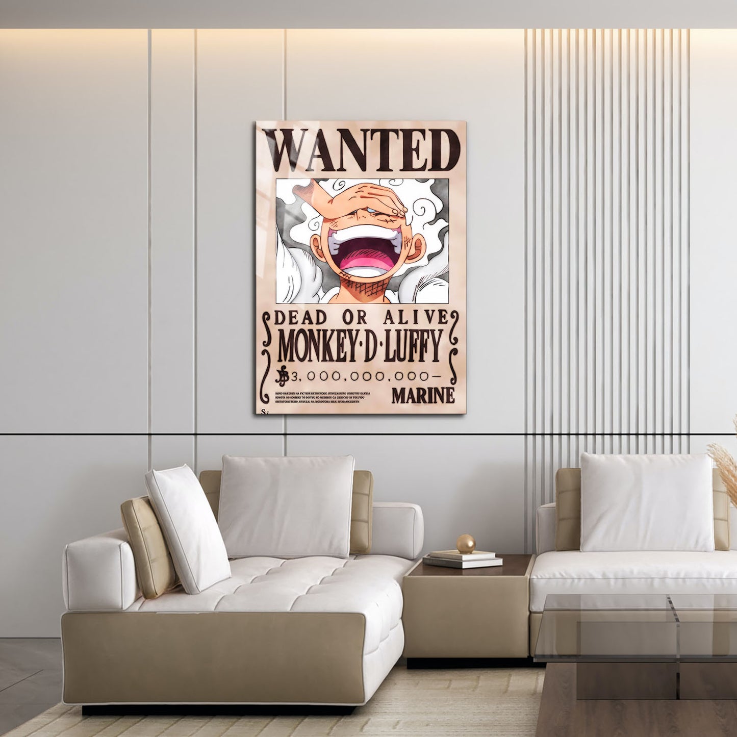 Flex Designs Metal Poster One Piece Luffy Gear 5 Wanted 16 x 24" Home Goods - TV Show 1999 TV Show Metal Poster