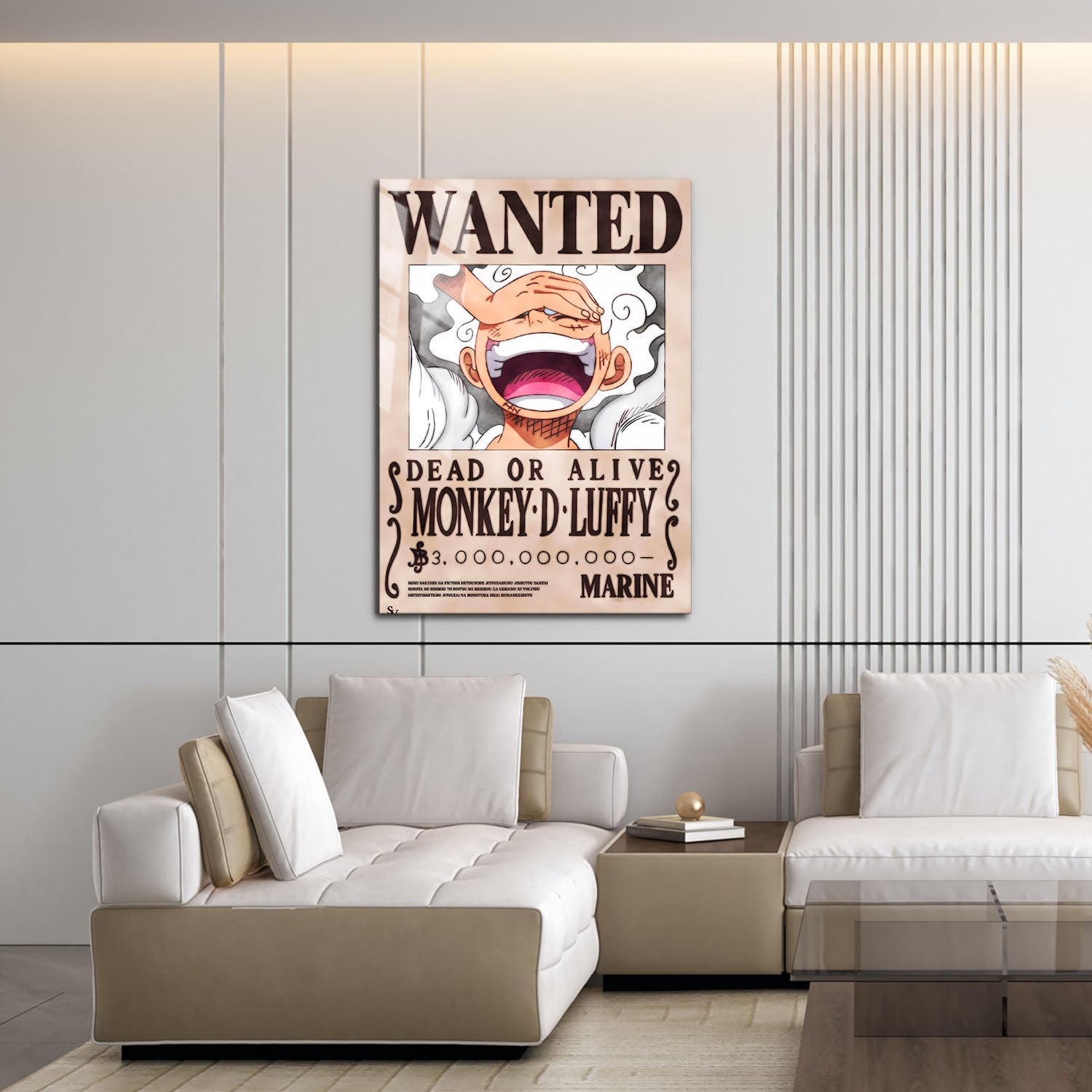 Flex Designs Metal Poster One Piece Luffy Gear 5 Wanted 16 x 24" Home Goods - TV Show 1999 TV Show Metal Poster