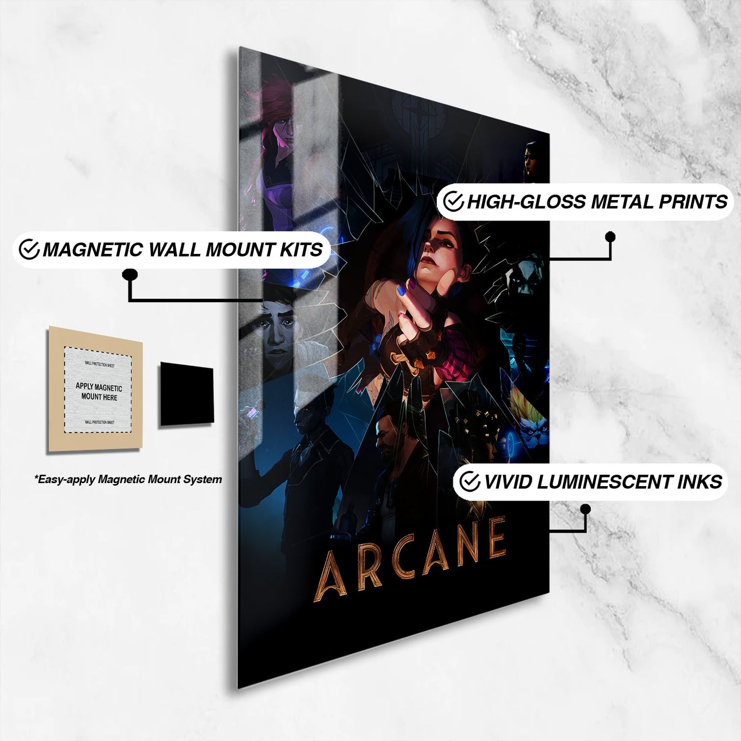 Flex Designs Metal Poster Arcane Key Visual 16 x 24" Home Goods - TV Show 2021 TV Show Metal Poster