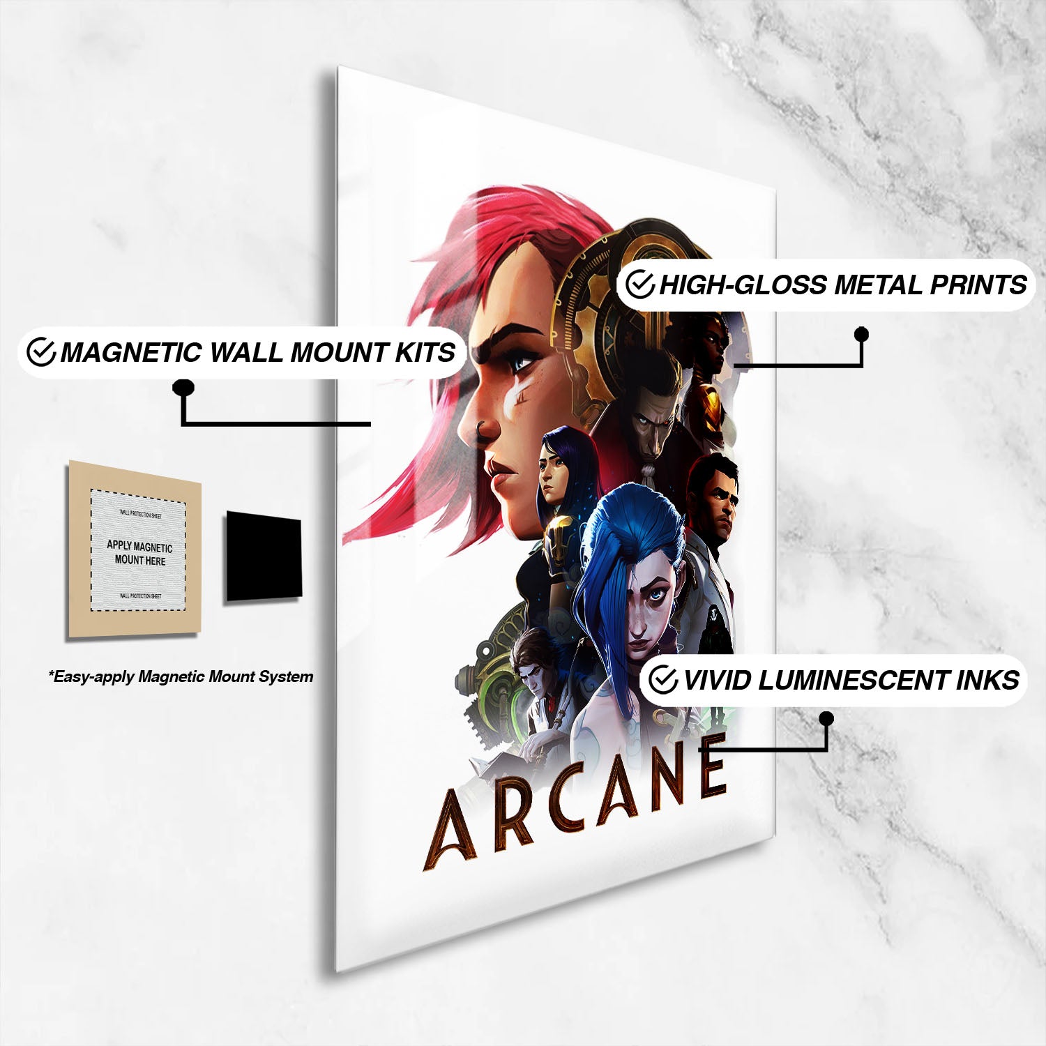Flex Designs Metal Poster Arcane 16 x 24" Home Goods - TV Show 2021 TV Show Metal Poster