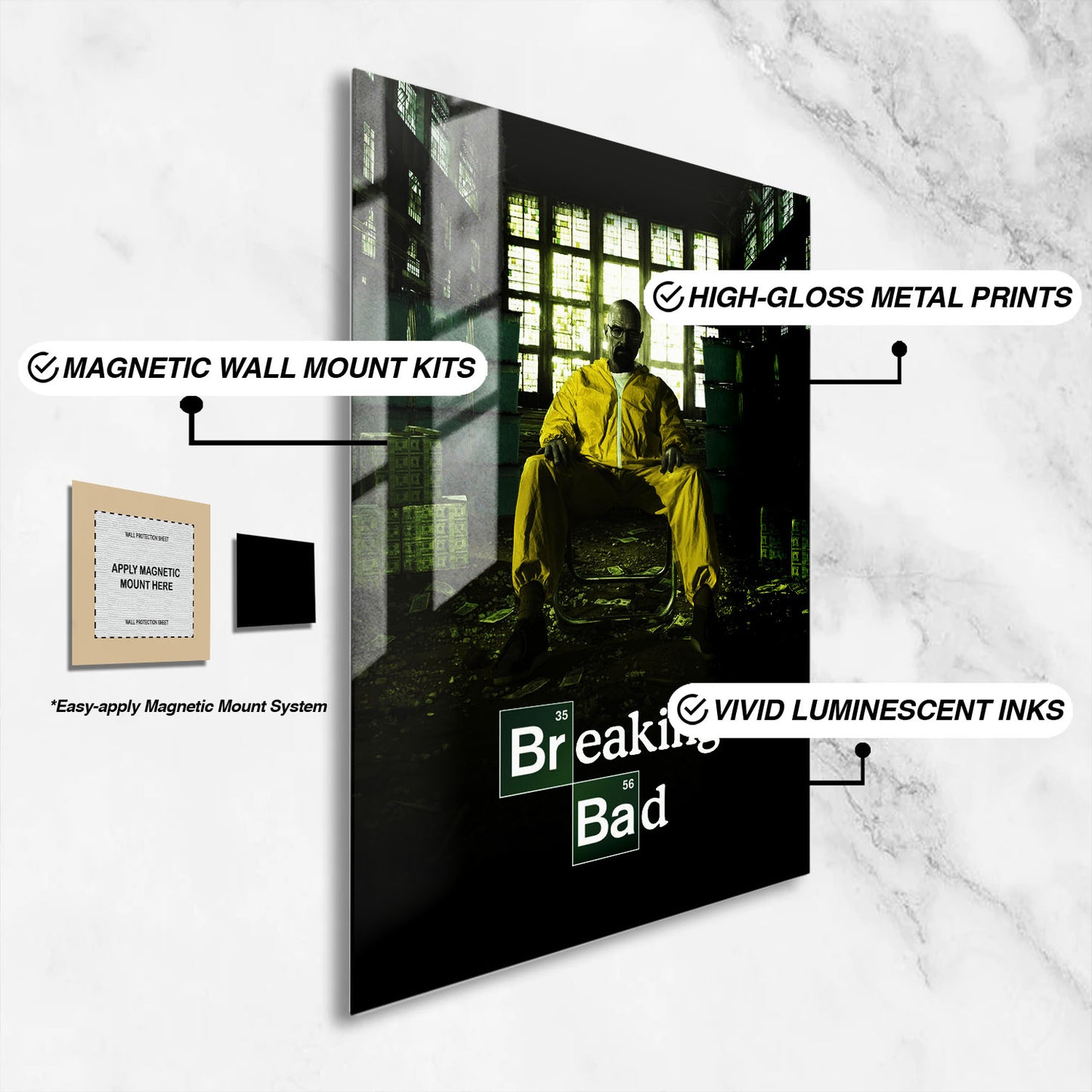 Flex Designs Metal Poster Breaking Bad 16 x 24" Home Goods - TV Show 2008 TV Show Metal Poster