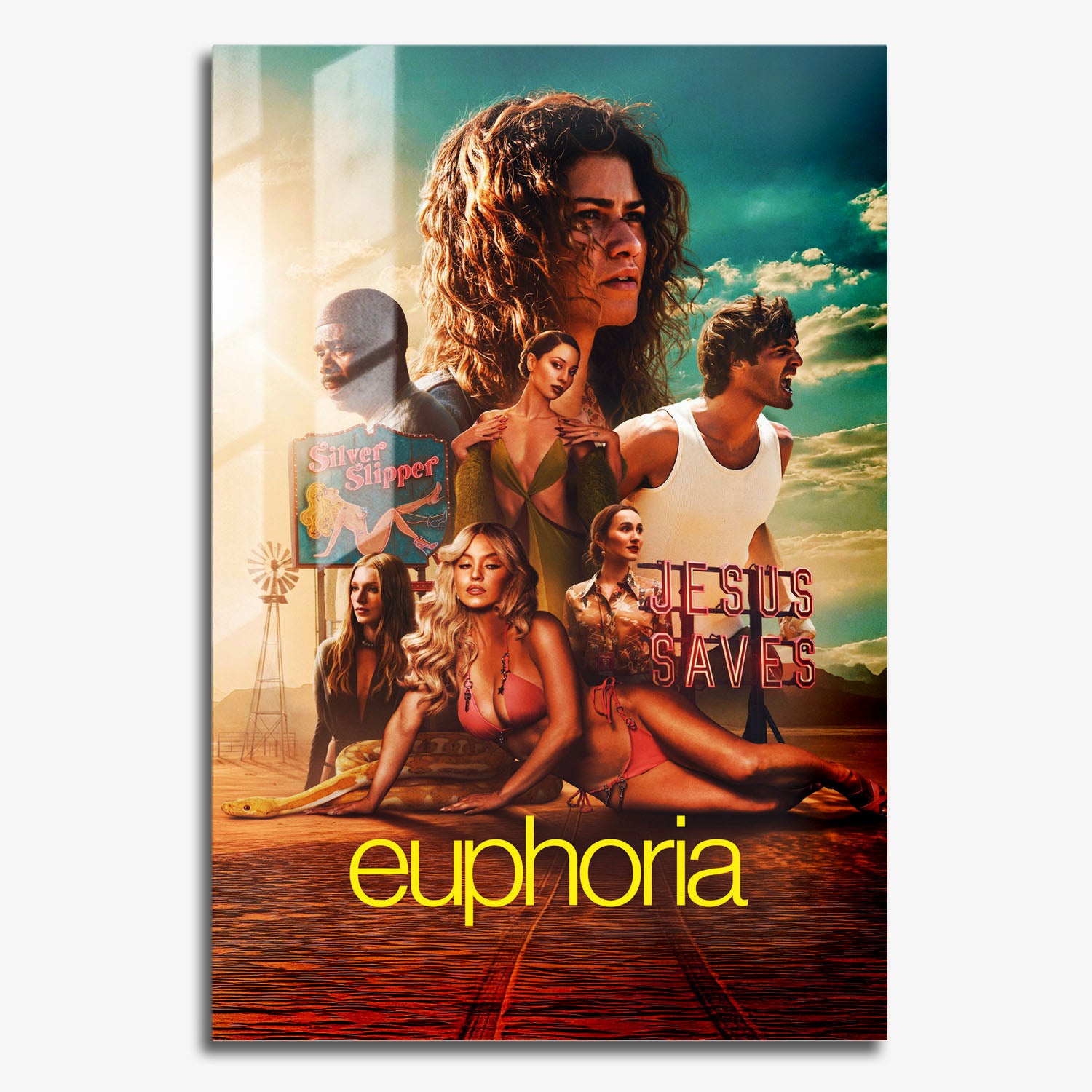 Flex Designs Metal Poster Euphoria Season 3 11 x 17" Home Goods - TV Show 2026 TV Show Metal Poster
