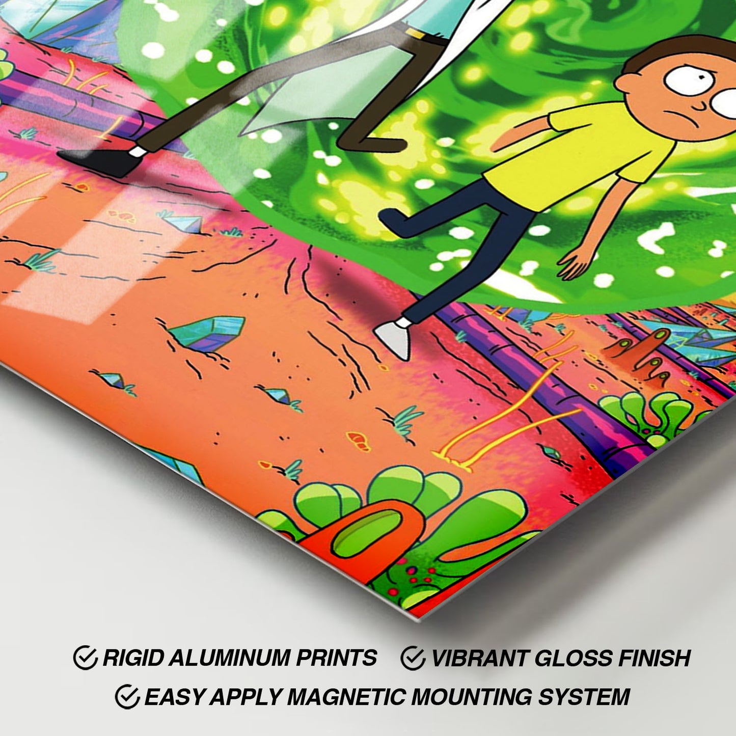 Flex Designs Metal Poster Rick and Morty Alternate 11 x 17" Home Goods - TV Show 2013 TV Show Metal Poster