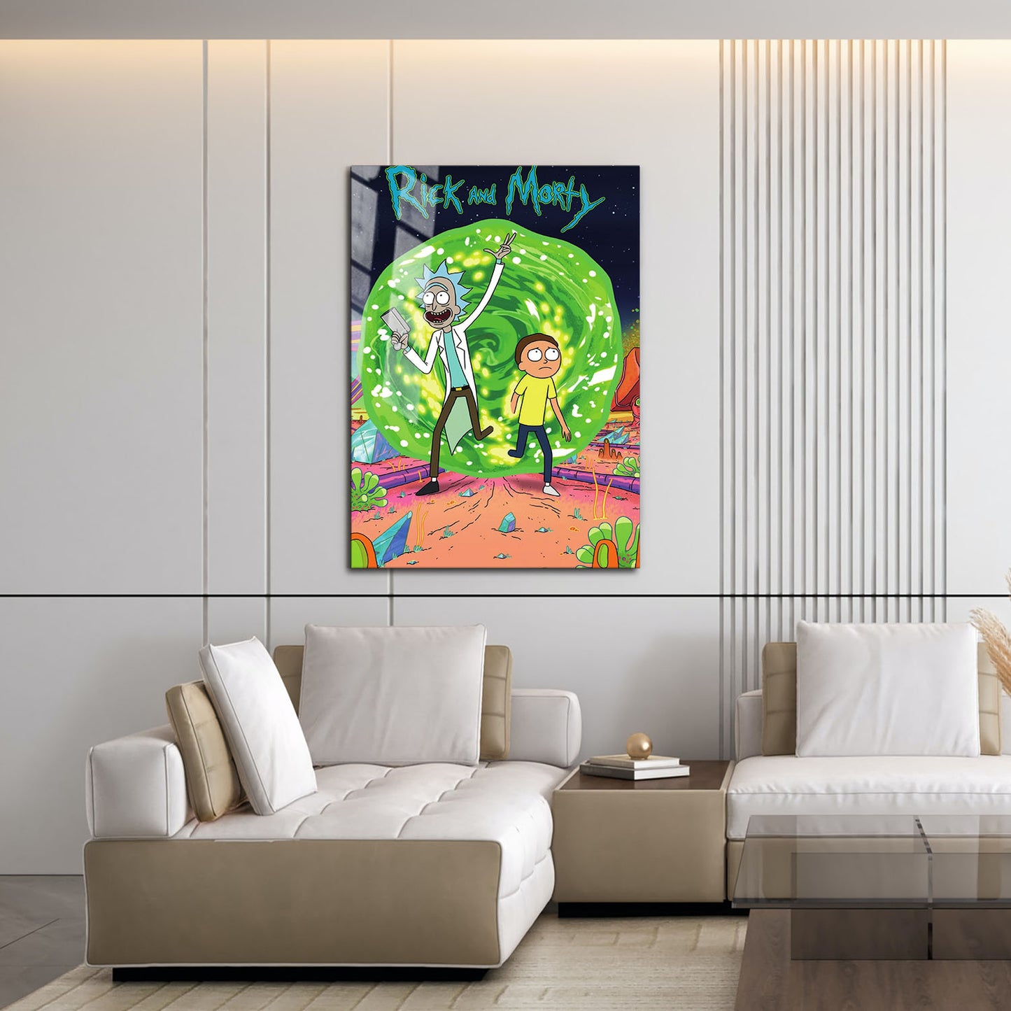 Flex Designs Metal Poster Rick and Morty Alternate 16 x 24" Home Goods - TV Show 2013 TV Show Metal Poster