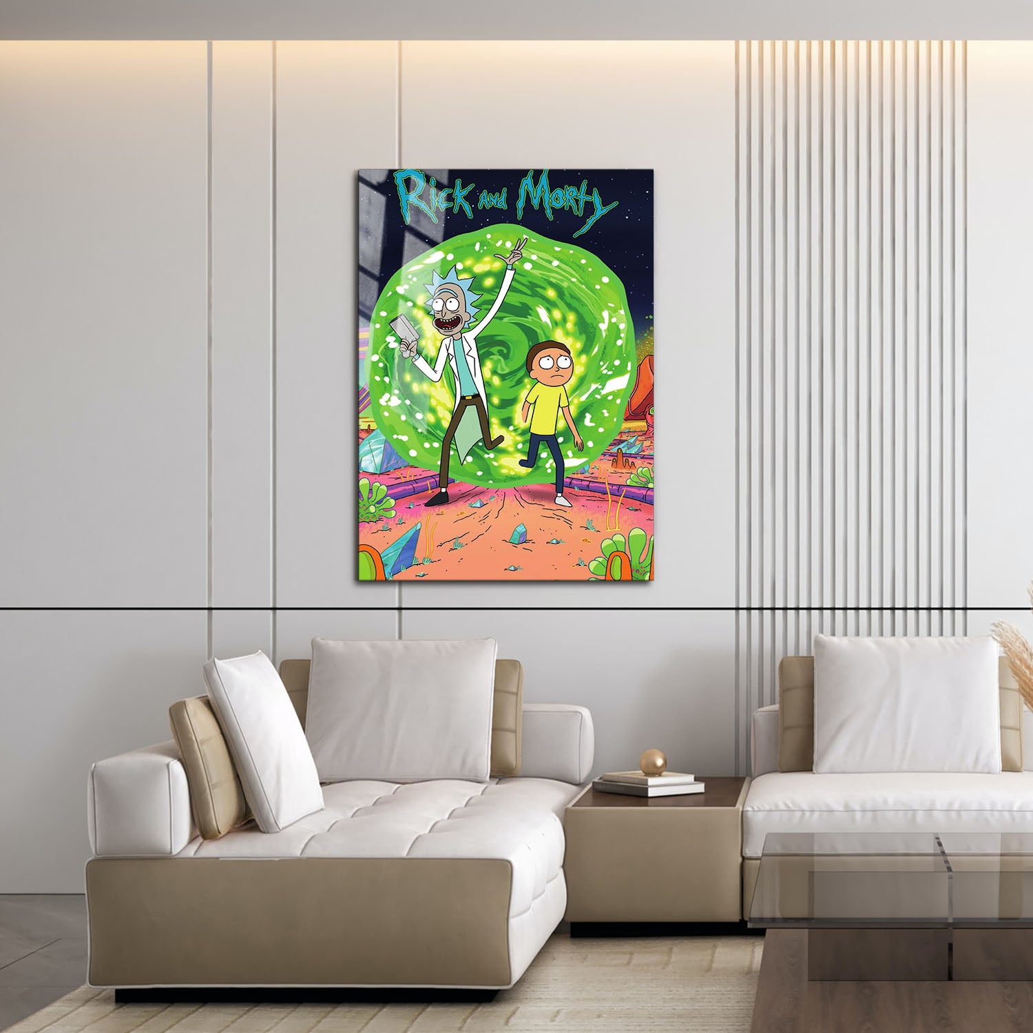 Flex Designs Metal Poster Rick and Morty Alternate 16 x 24" Home Goods - TV Show 2013 TV Show Metal Poster