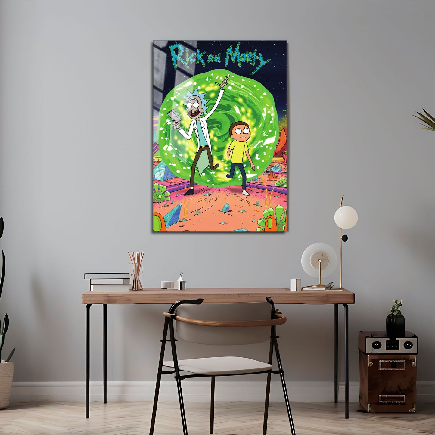 Flex Designs Metal Poster Rick and Morty Alternate 5 x 7" Home Goods - TV Show 2013 TV Show Metal Poster