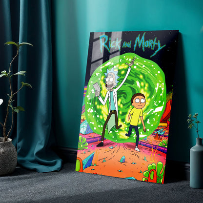 Flex Designs Metal Poster Rick and Morty Alternate 24 x 36" Home Goods - TV Show 2013 TV Show Metal Poster