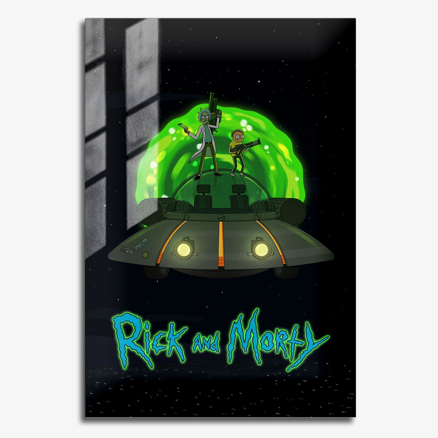 Flex Designs Metal Poster Rick and Morty Key Art 11 x 17" Home Goods - TV Show 2013 TV Show Metal Poster