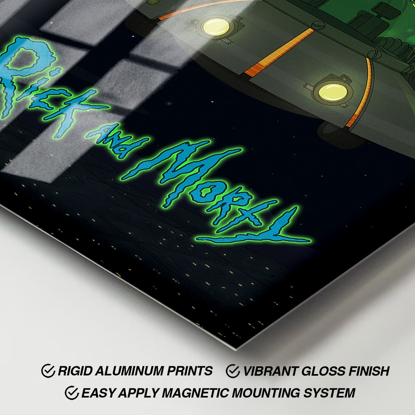 Flex Designs Metal Poster Rick and Morty Key Art 11 x 17" Home Goods - TV Show 2013 TV Show Metal Poster