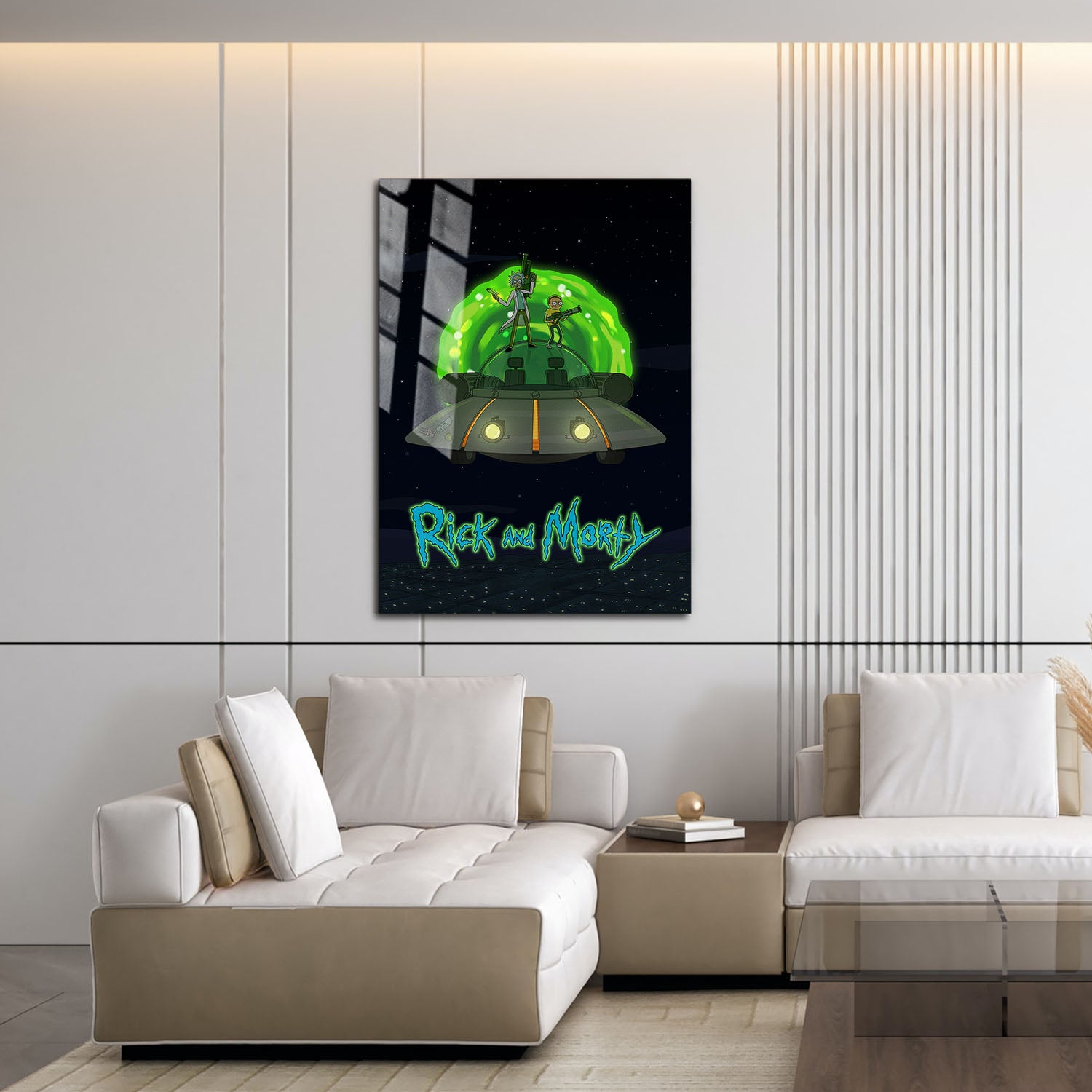 Flex Designs Metal Poster Rick and Morty Key Art 16 x 24" Home Goods - TV Show 2013 TV Show Metal Poster