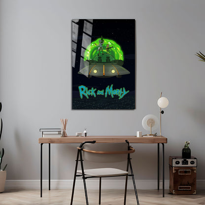 Flex Designs Metal Poster Rick and Morty Key Art 5 x 7" Home Goods - TV Show 2013 TV Show Metal Poster